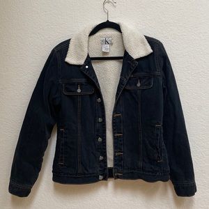 Vintage Calvin Klein Sherpa Lined Denim Jacket